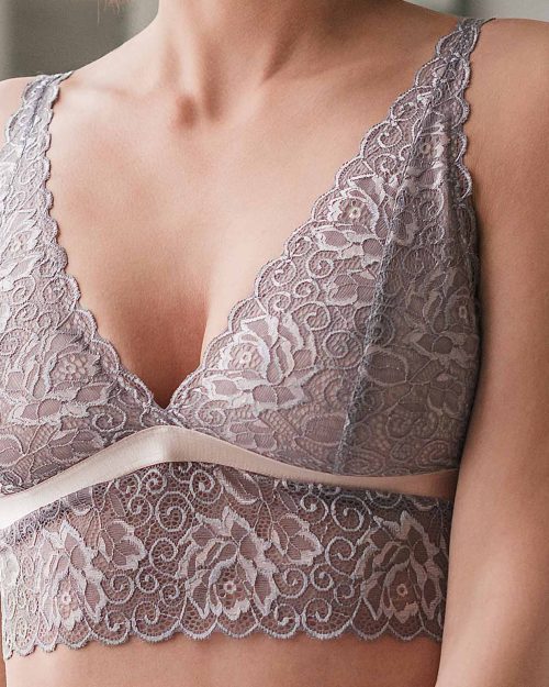 Full Covered Bralette wire-free Blueberry